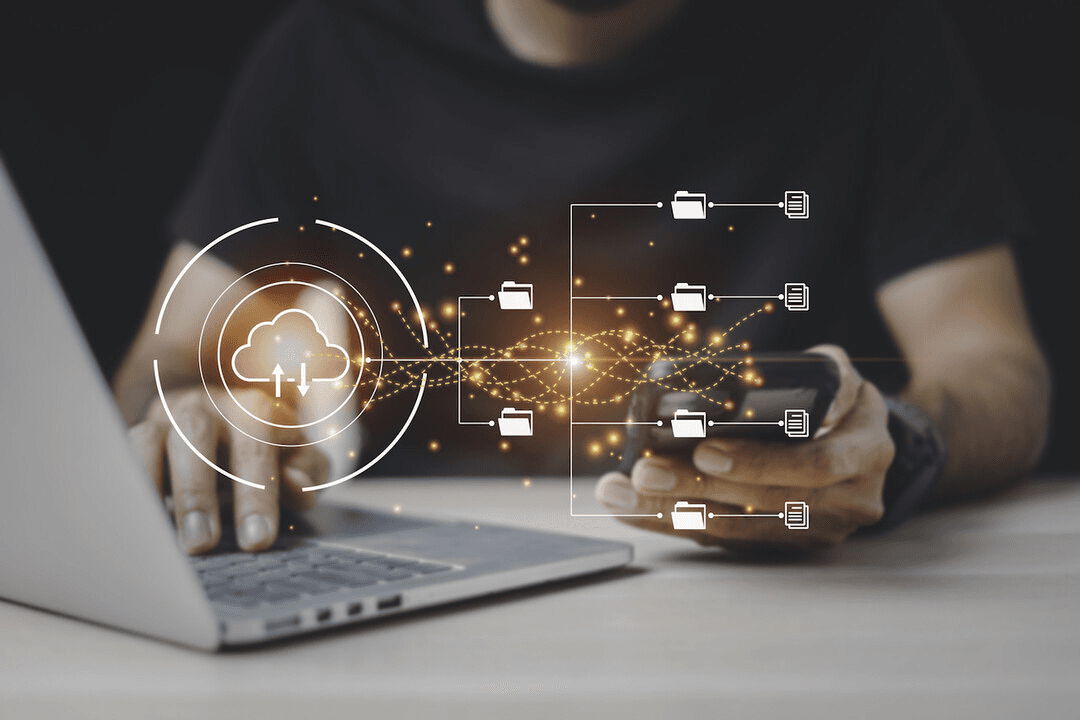 Software as a Service - Person typing on laptop
