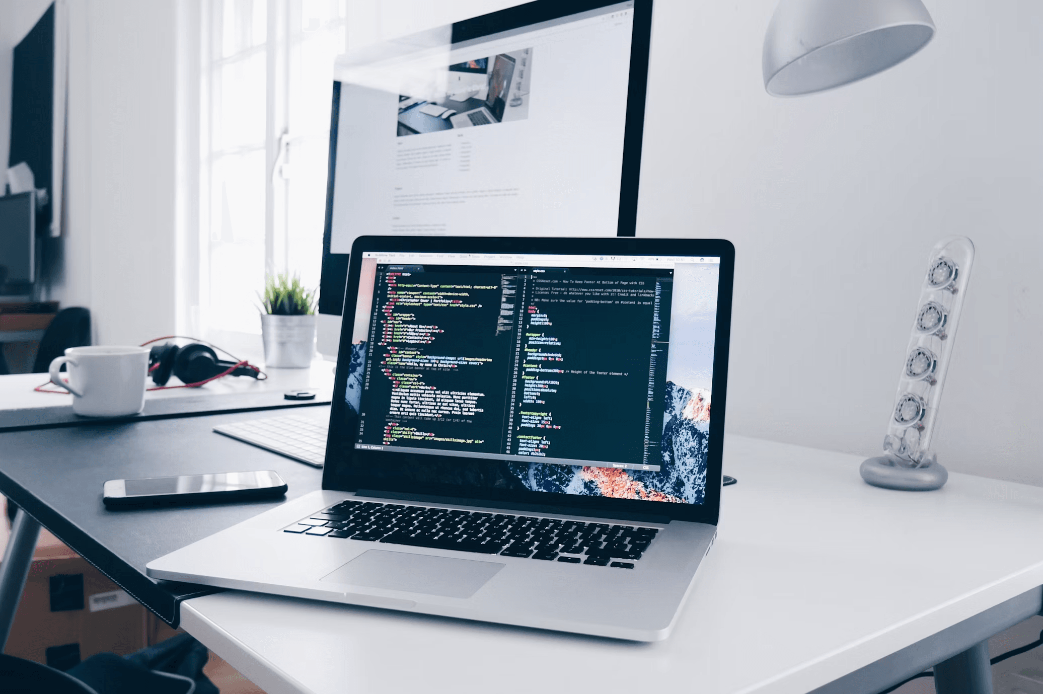 Web & App Development - Laptop with website